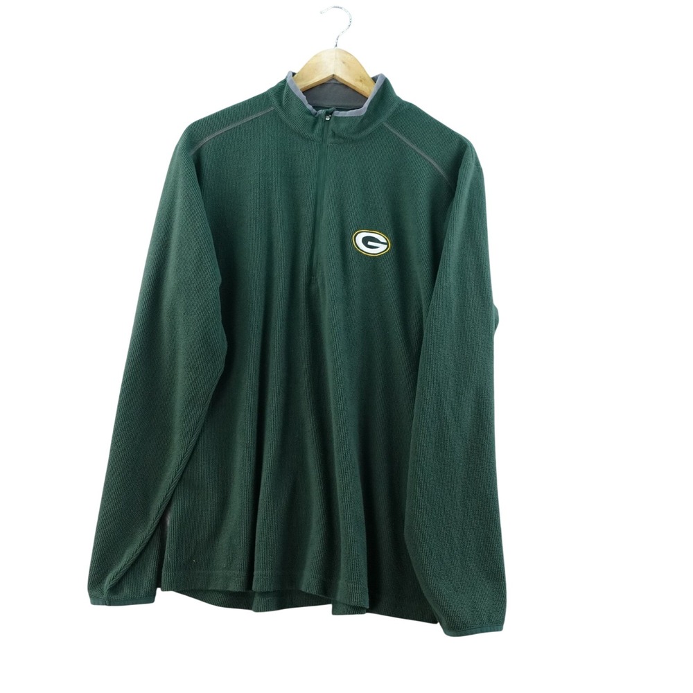 Green Bay Packers Pullover Mens‎ L NFL Football Sweatshirt Warm Antigua Green